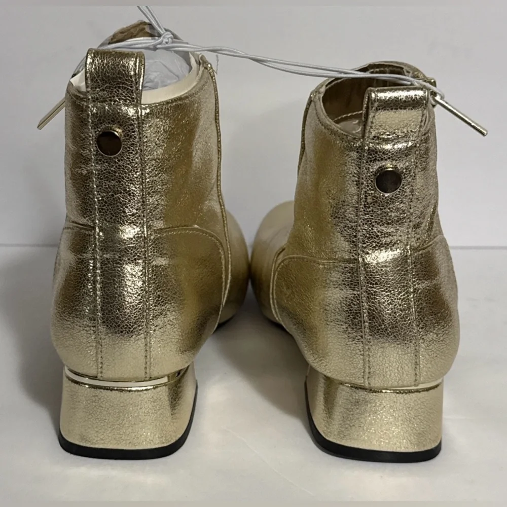 Girls 3M Gold Ankle Bootie With Zipper NWT by I.Miller